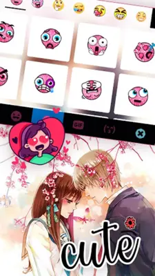 Sakura Love Keyboard Backgroun android App screenshot 2