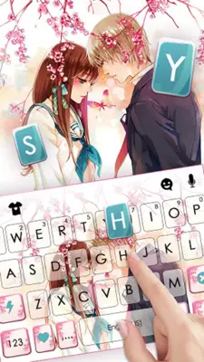 Sakura Love Keyboard Backgroun android App screenshot 3