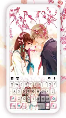 Sakura Love Keyboard Backgroun android App screenshot 4